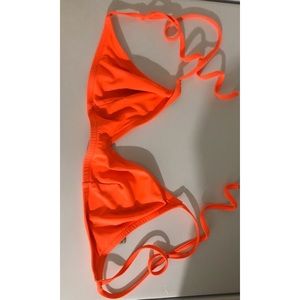 Jcrew neon pinky orange bikini top